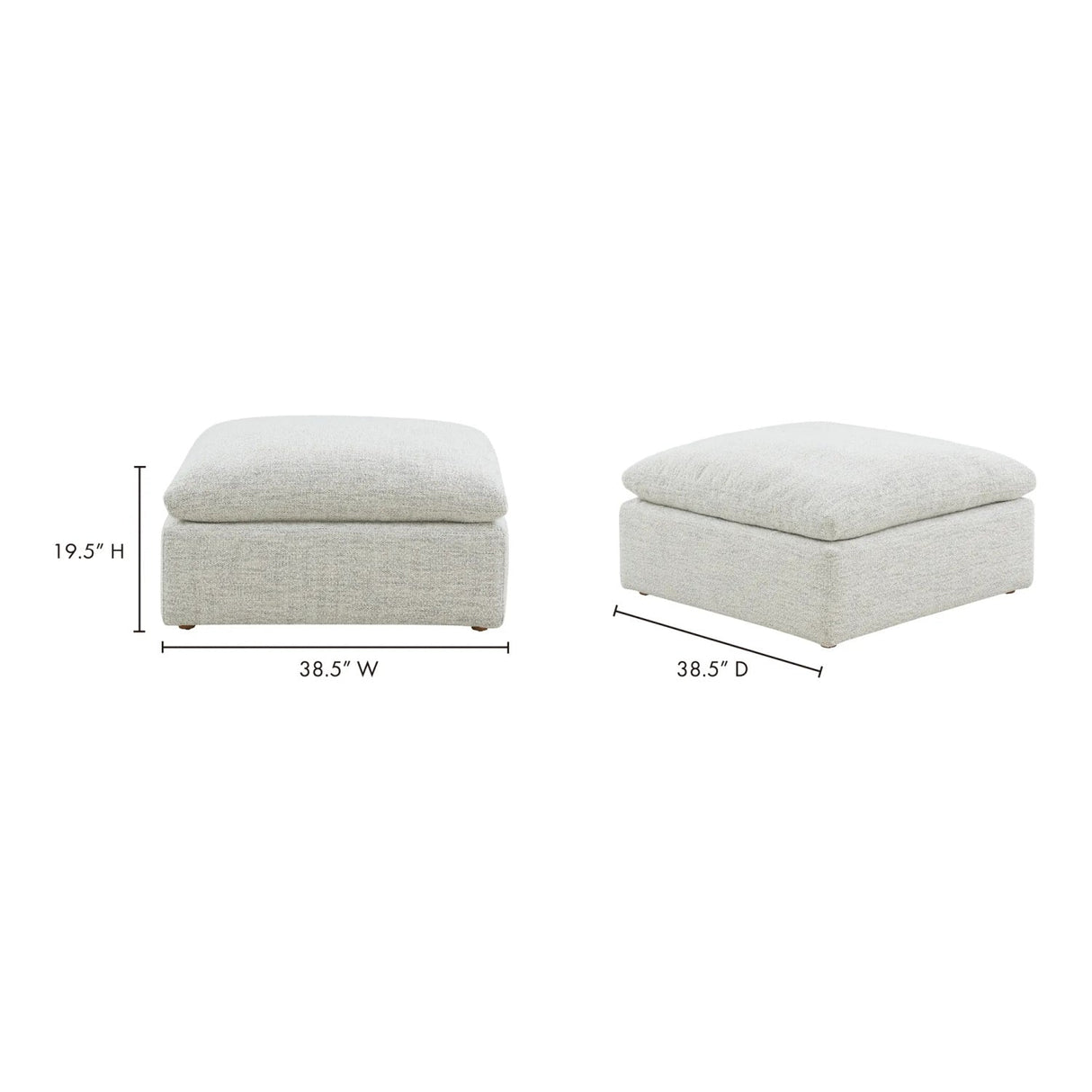 Modern European furniture - Square Modern Classic Ottoman - www.oroa.com