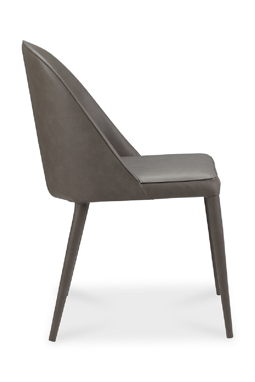 Modern European furniture - Gray Vegan Leather Dining Chairs (2) - www.oroa.com