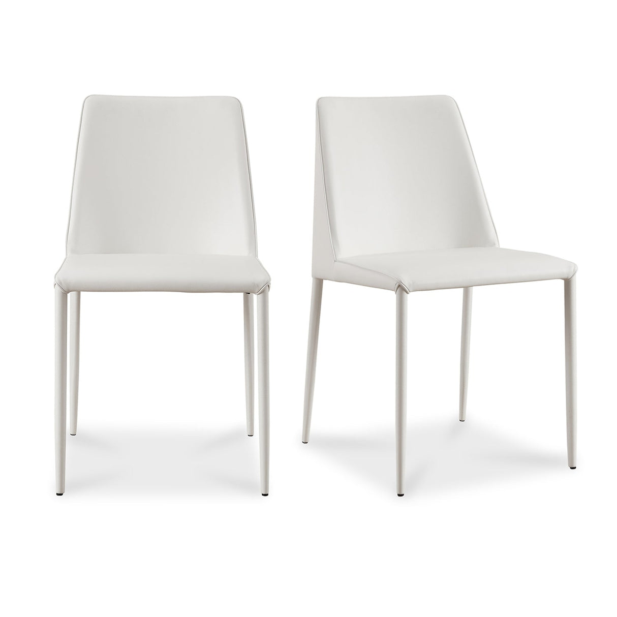 Modern European furniture - Minimalist Vegan Leather Dining Chairs (2) - www.oroa.com