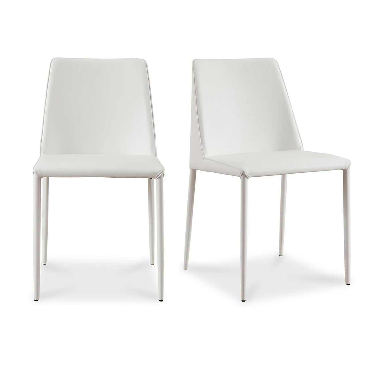 Minimalist Vegan Leather Dining Chairs (2) | Novi Living Nora | Oroa.com