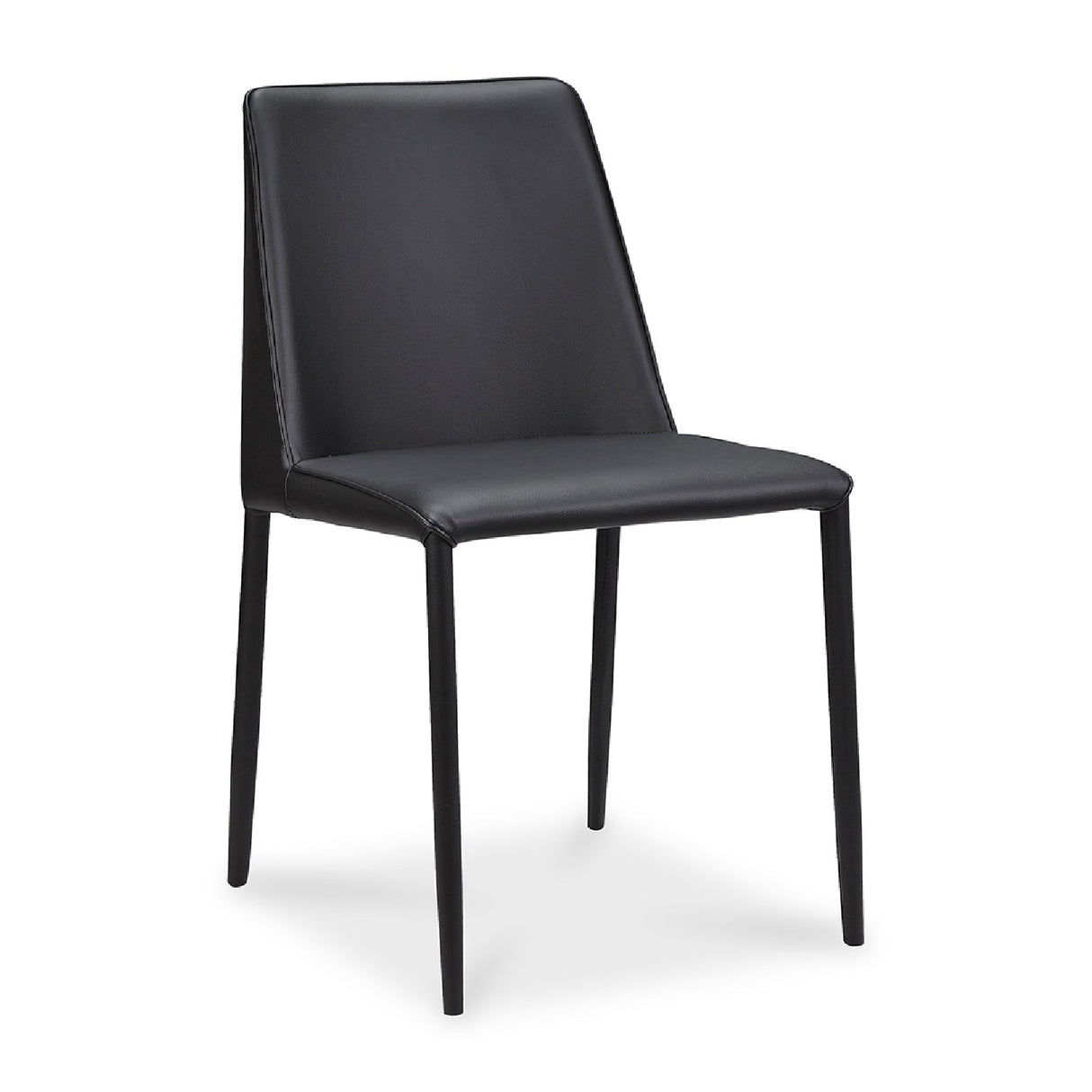 Modern European furniture - Minimalist Vegan Leather Dining Chairs (2) - www.oroa.com