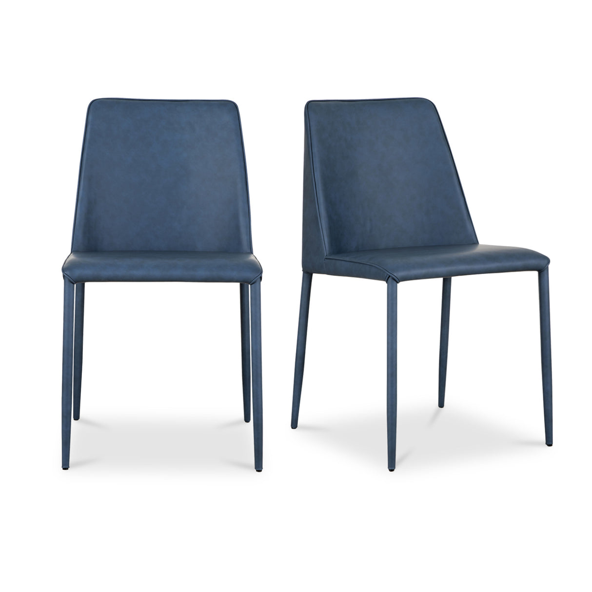 Minimalist Vegan Leather Dining Chairs (2) | Novi Living Nora | Oroa.com