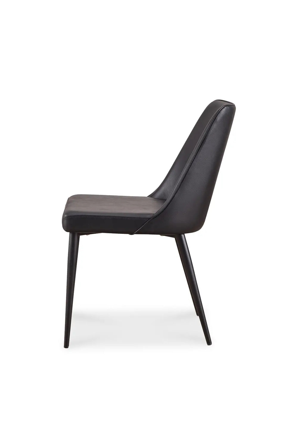 Modern European furniture - Black Vegan Leather Dining Chairs (2) - www.oroa.com