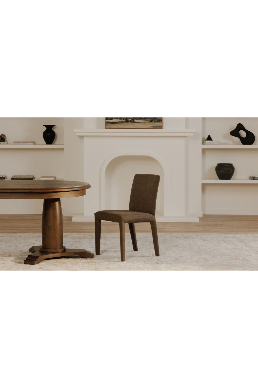 Modern European furniture - Fabric Upholstered Dining Chairs (2) - www.oroa.com