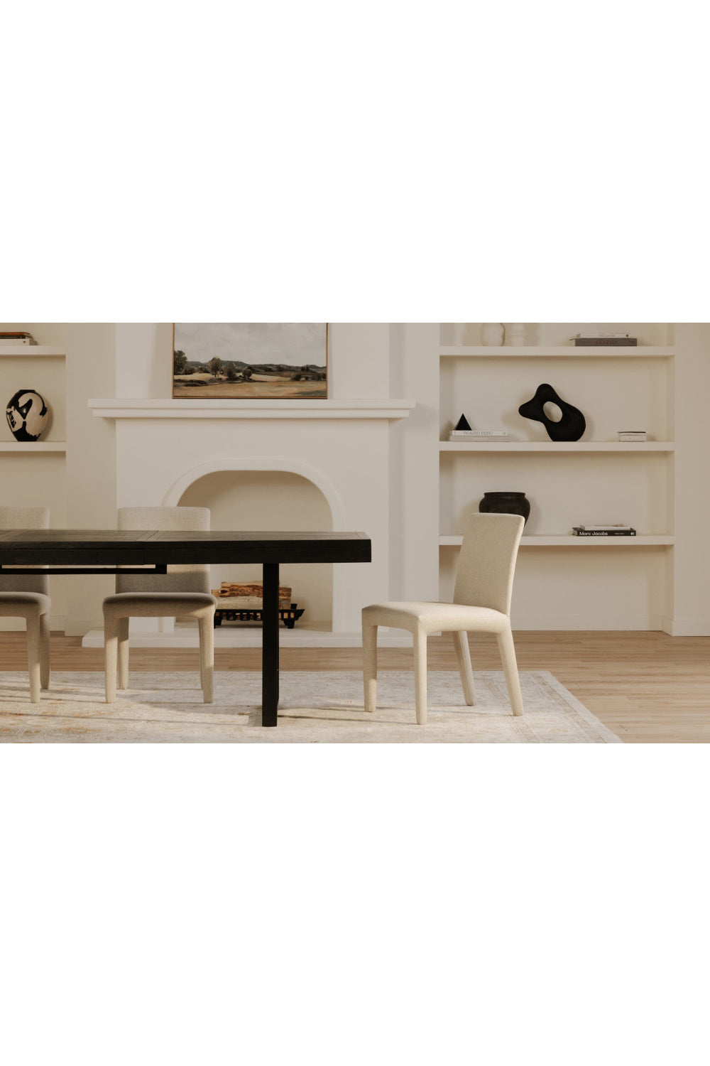 Modern European furniture - Fabric Upholstered Dining Chairs (2) - www.oroa.com