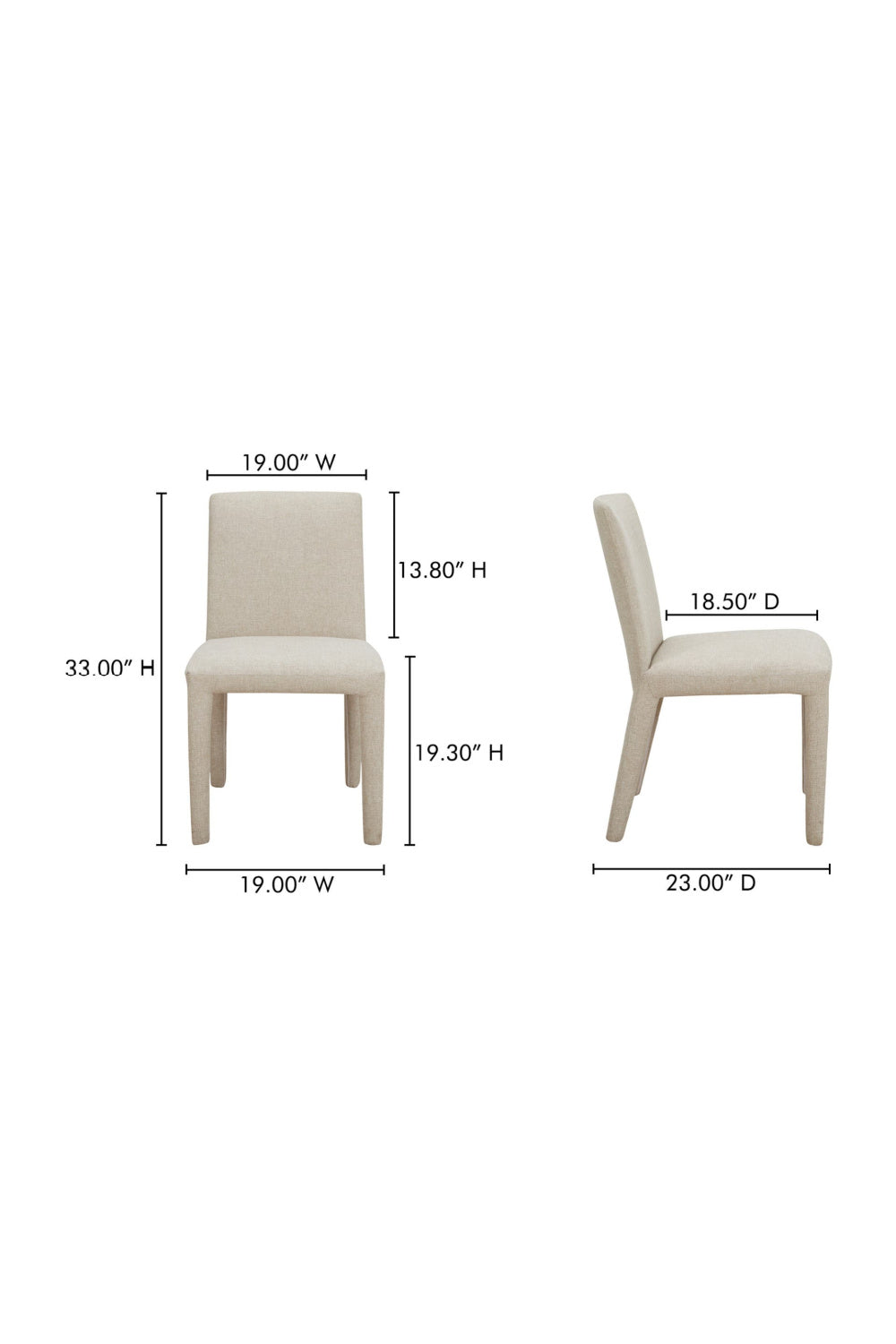 Modern European furniture - Fabric Upholstered Dining Chairs (2) - www.oroa.com