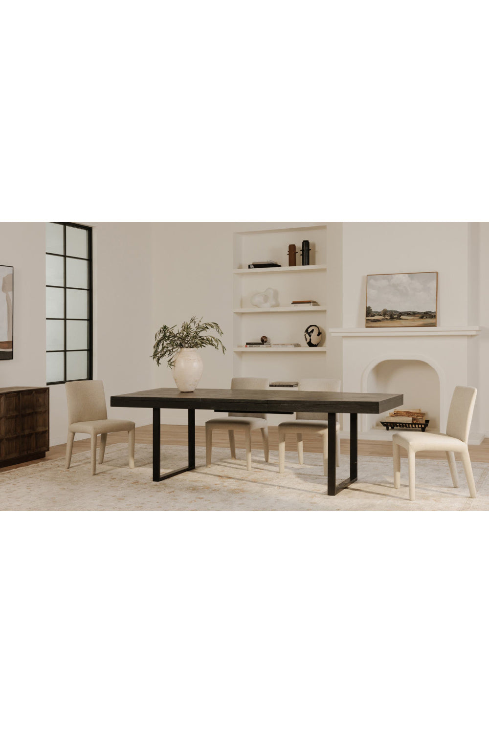 Modern European furniture - Fabric Upholstered Dining Chairs (2) - www.oroa.com