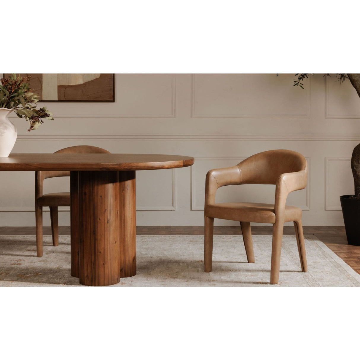 Modern European furniture - Upholstered Open-Back Dining Chair - www.oroa.com
