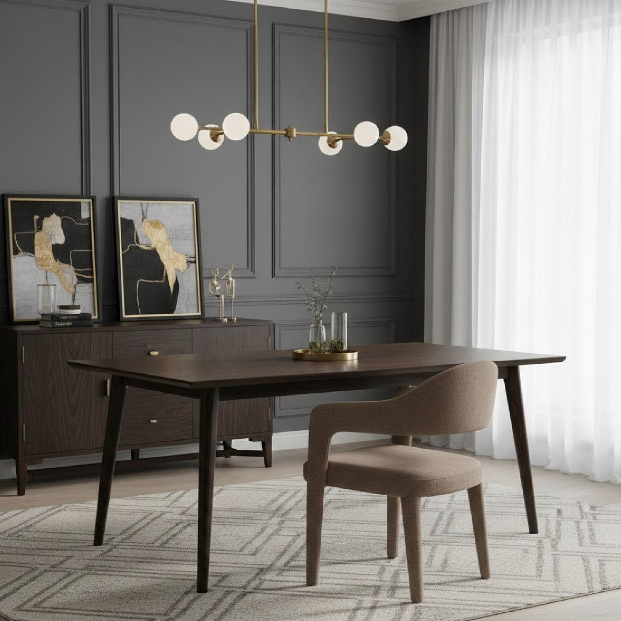 Modern European furniture - Upholstered Open-Back Dining Chair - www.oroa.com