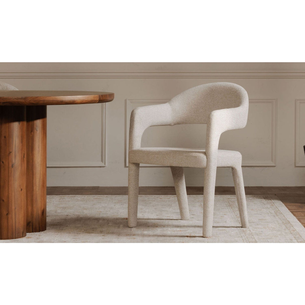 Modern European furniture - Upholstered Open-Back Dining Chair - www.oroa.com