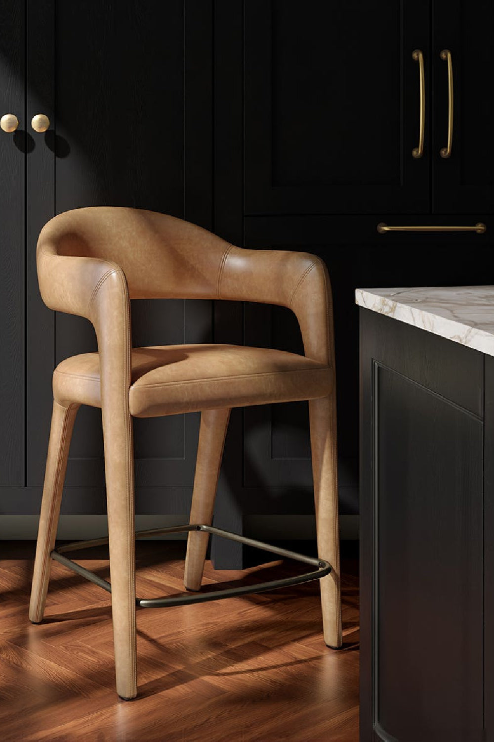 Modern European furniture - Open Barrel-Back Counter Stool - www.oroa.com