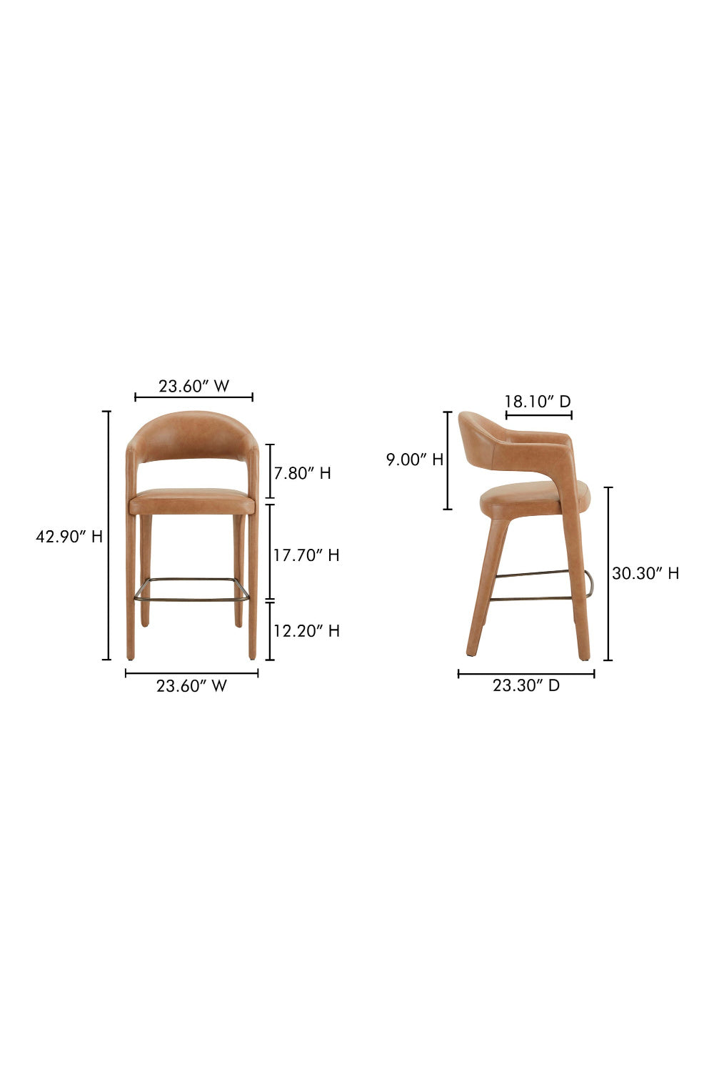 Modern European furniture - Open Barrel-Back Bar Stool - www.oroa.com