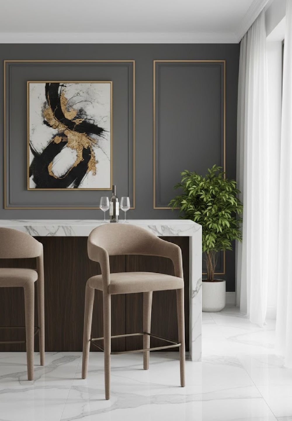 Modern European furniture - Open Barrel-Back Bar Stool - www.oroa.com