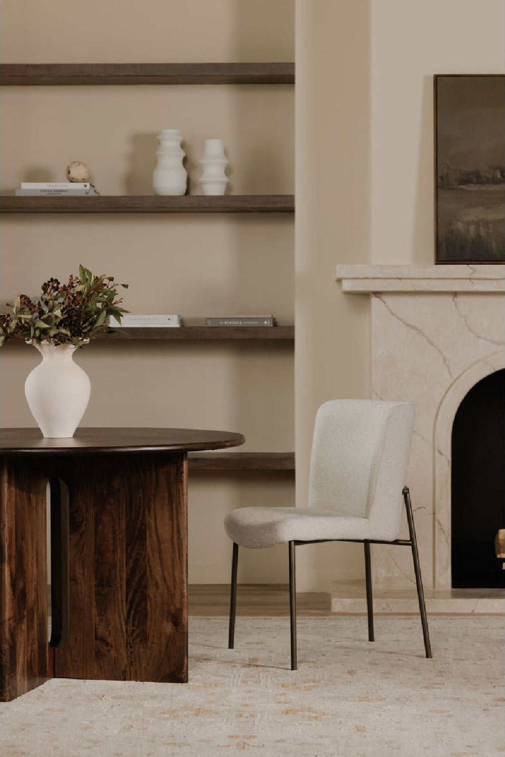 Modern European furniture - Blackened Bronze Frame Dining Chairs (2) - www.oroa.com