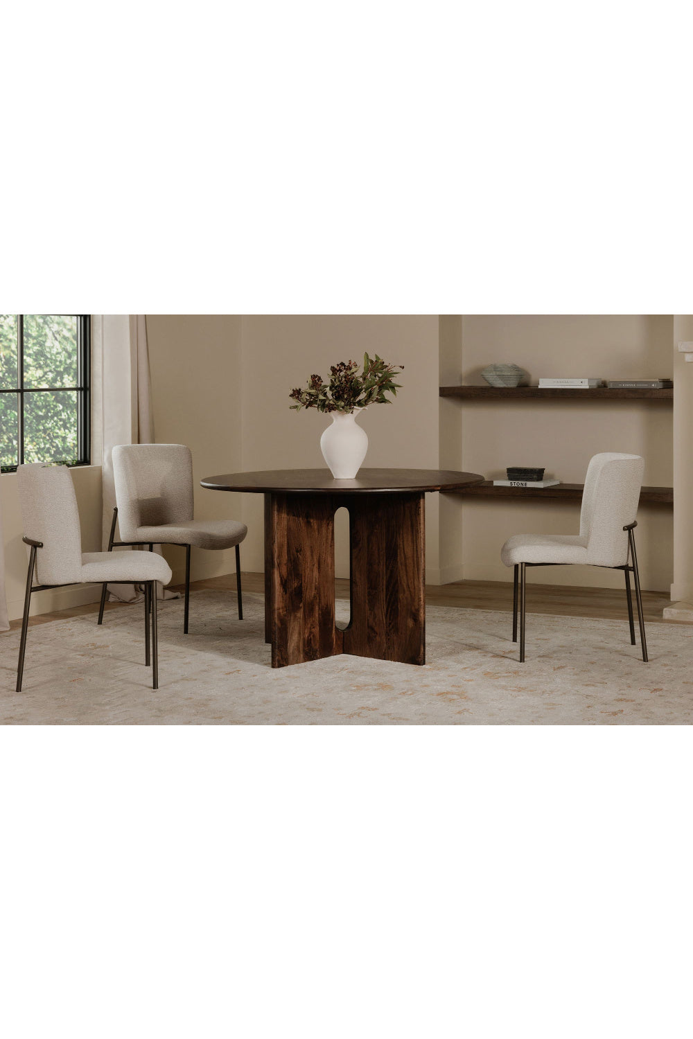 Modern European furniture - Blackened Bronze Frame Dining Chairs (2) - www.oroa.com