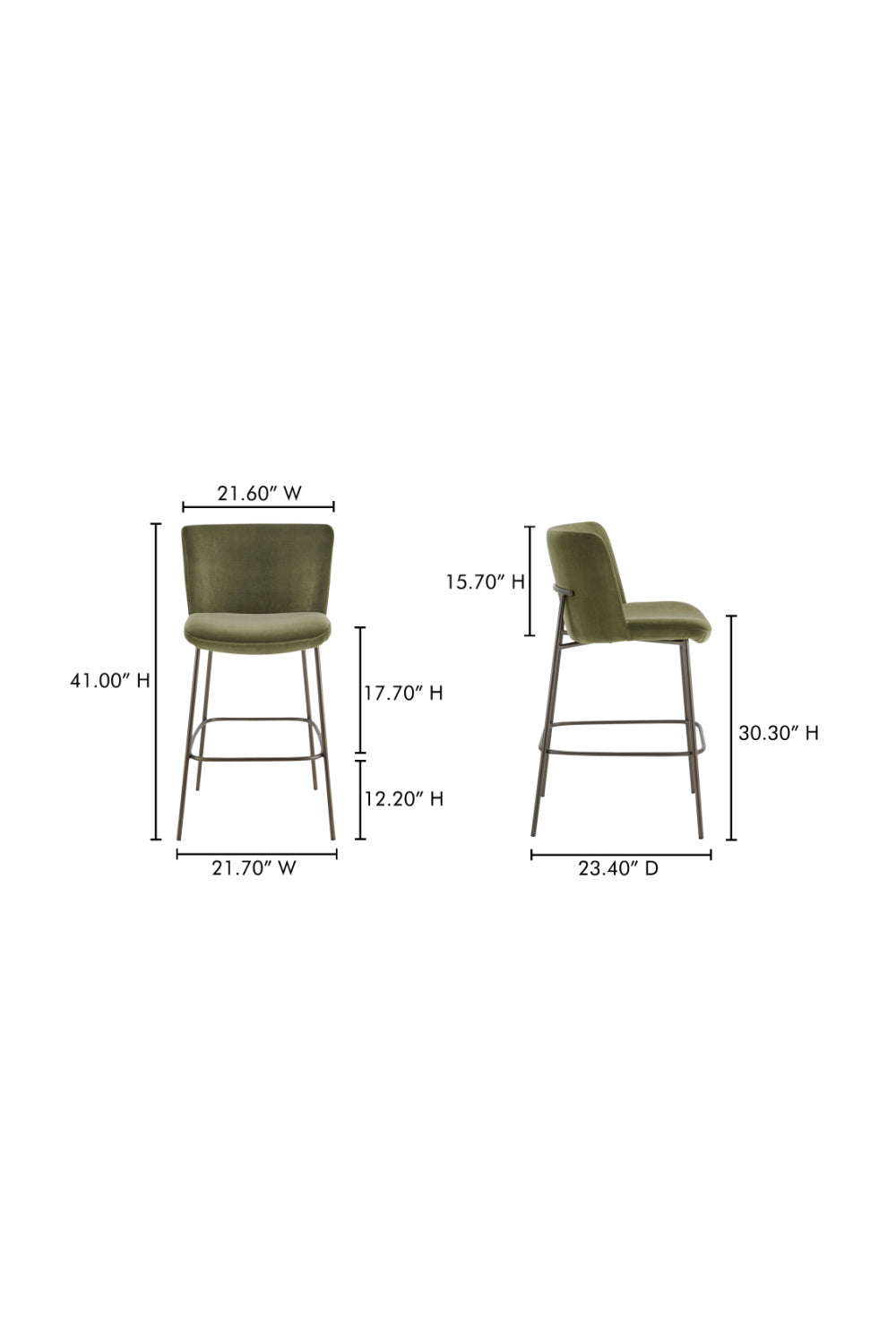 Thin Metal Frame Bar Stool | Novi Living Early | Oroa.com