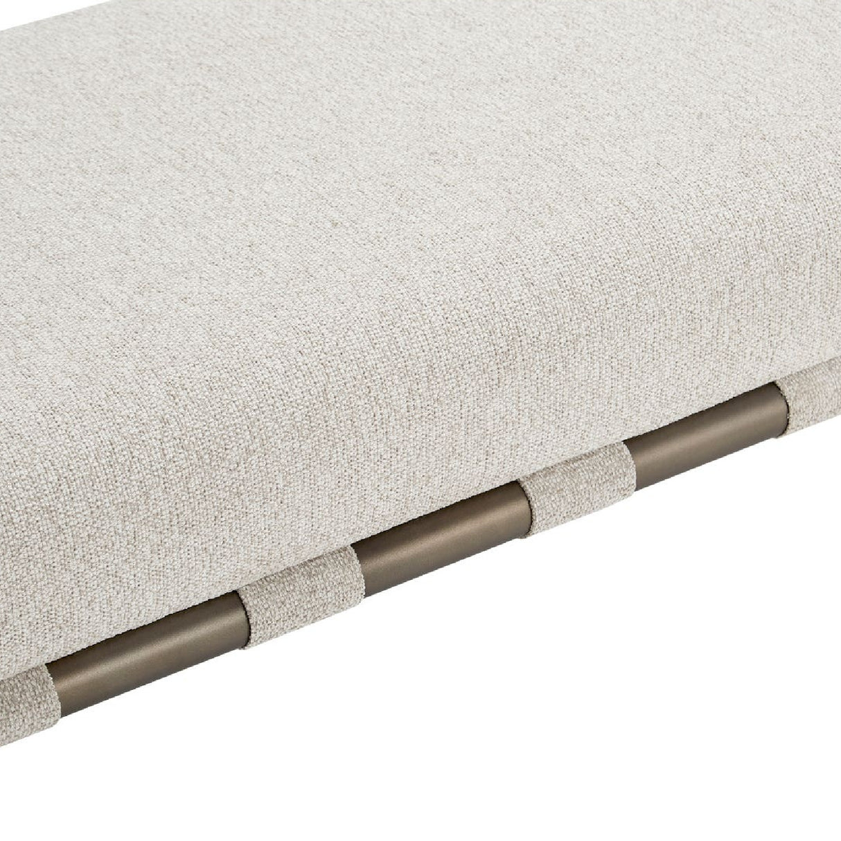 Modern European furniture - Beige Upholstered Dining Bench - www.oroa.com