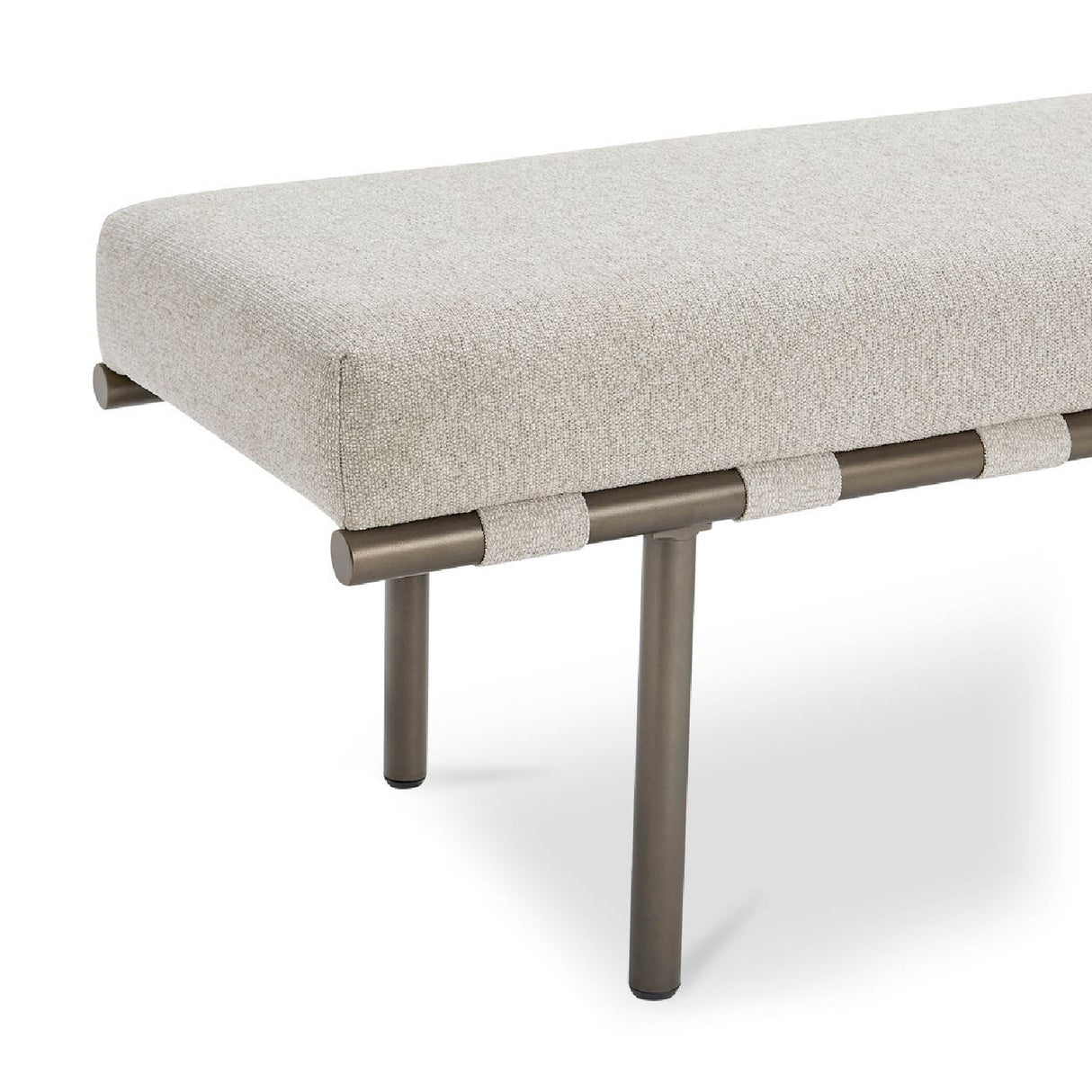 Modern European furniture - Beige Upholstered Dining Bench - www.oroa.com