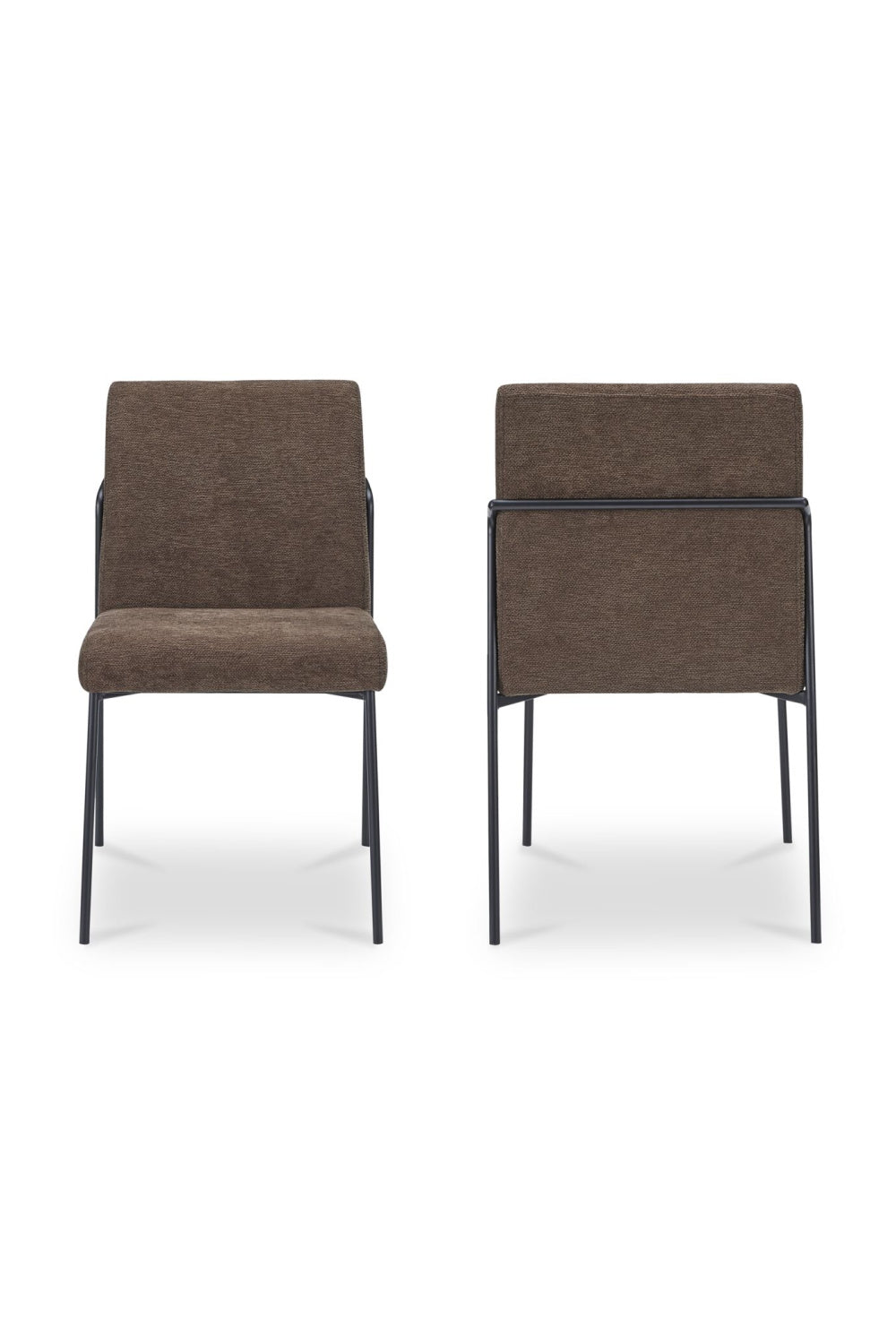Modern European furniture - Minimalist Padded Dining Chairs (2) - www.oroa.com
