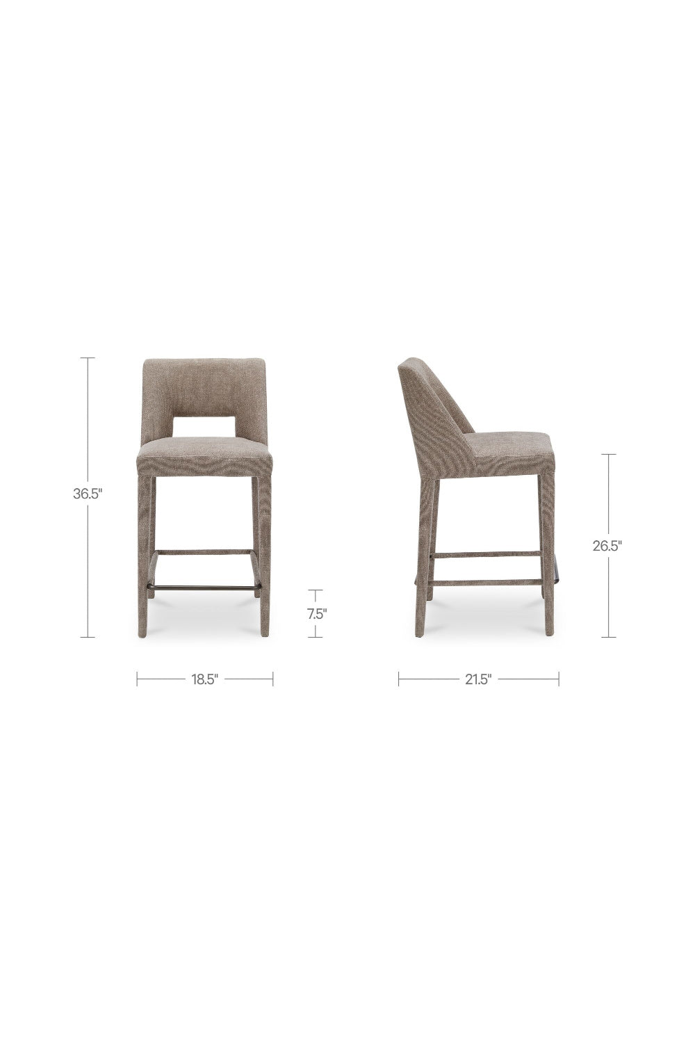 Modern European furniture - Carved Back Counter Stool - www.oroa.com