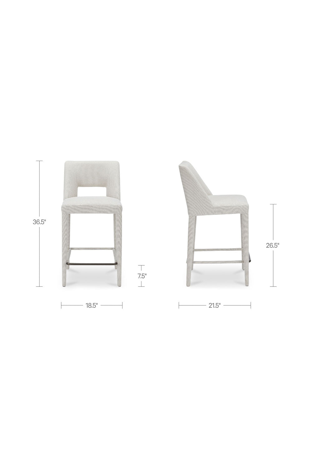 Modern European furniture - Carved Back Counter Stool - www.oroa.com
