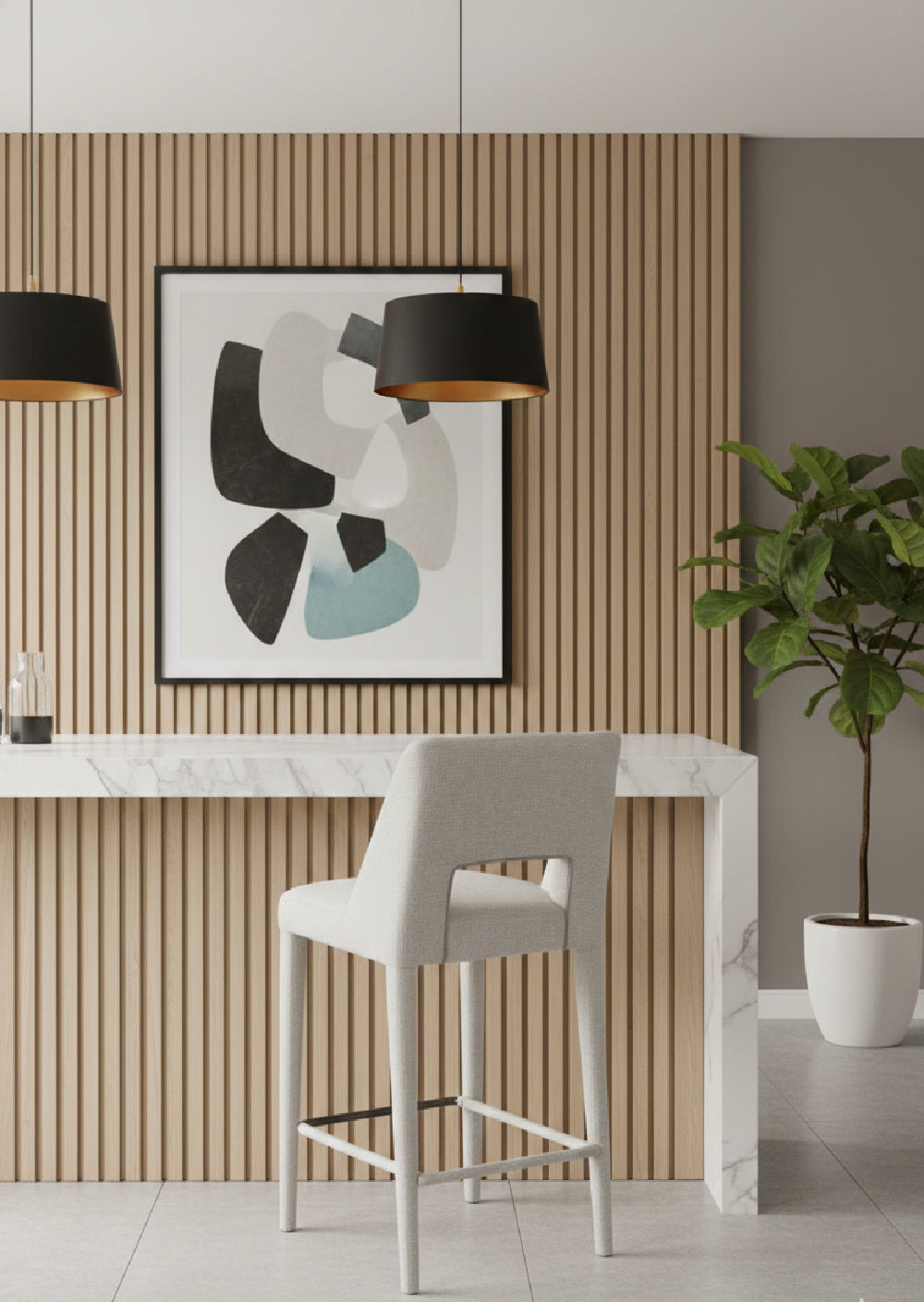 Modern European furniture - Carved Back Counter Stool - www.oroa.com