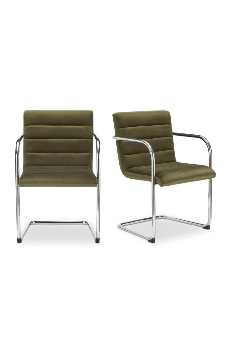Modern European furniture - Channeled Cantilever Dining Chairs (2) - www.oroa.com