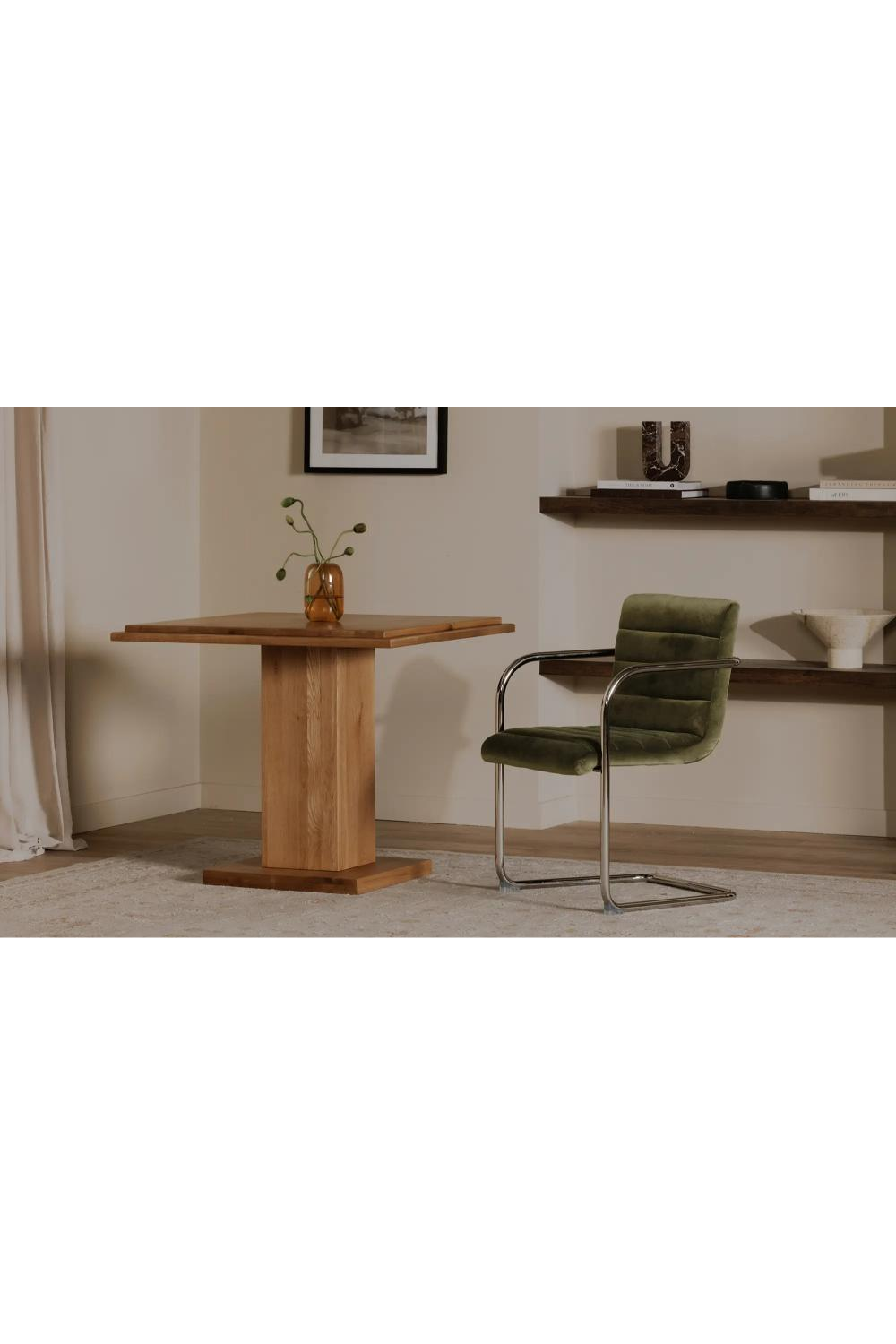 Modern European furniture - Channeled Cantilever Dining Chairs (2) - www.oroa.com