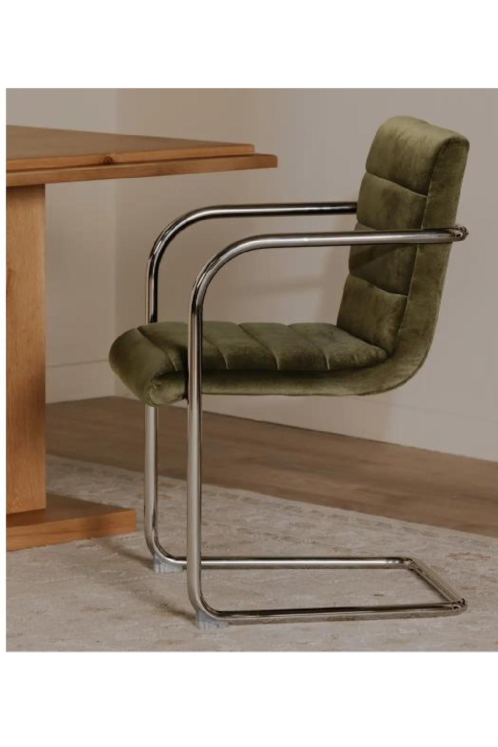 Modern European furniture - Channeled Cantilever Dining Chairs (2) - www.oroa.com