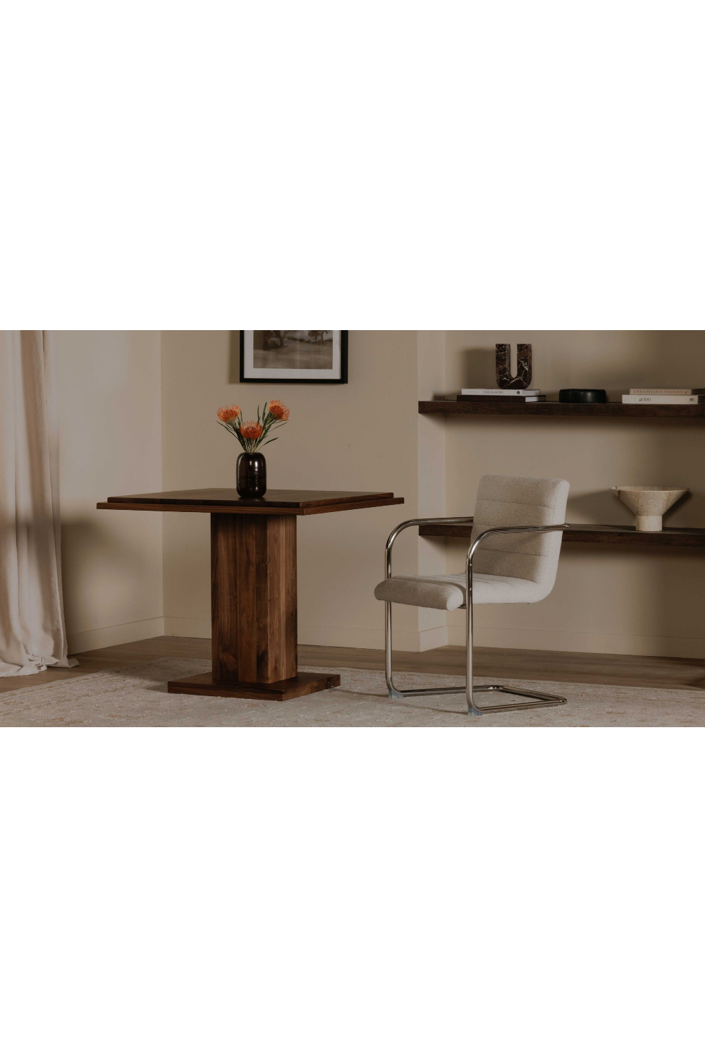 Modern European furniture - Channeled Cantilever Dining Chairs (2) - www.oroa.com