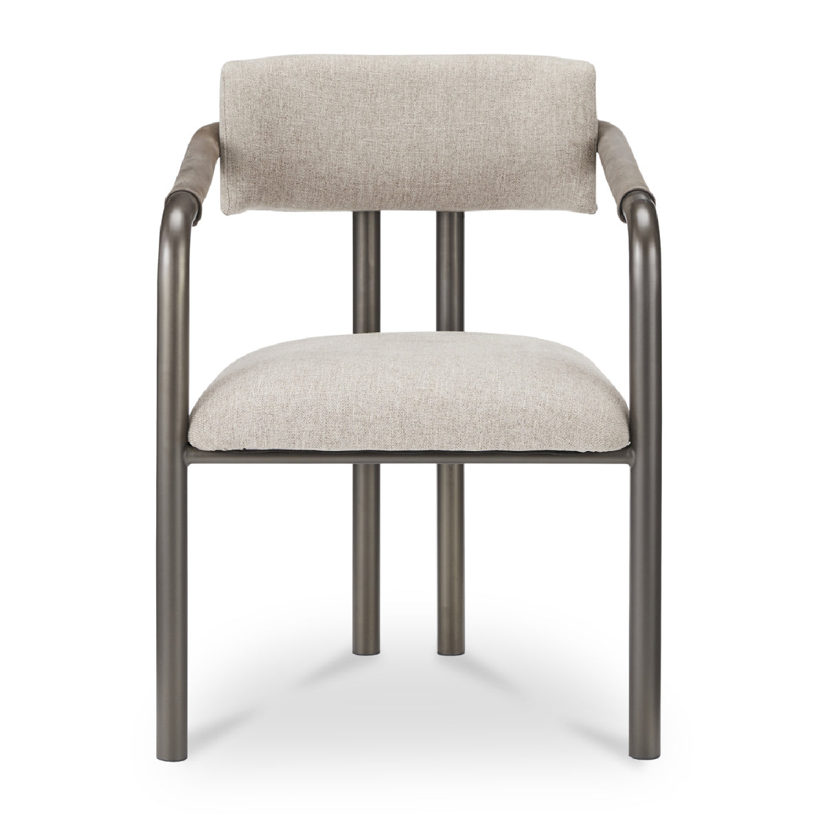 Modern European furniture - Brown Fabric Dining Chair - www.oroa.com