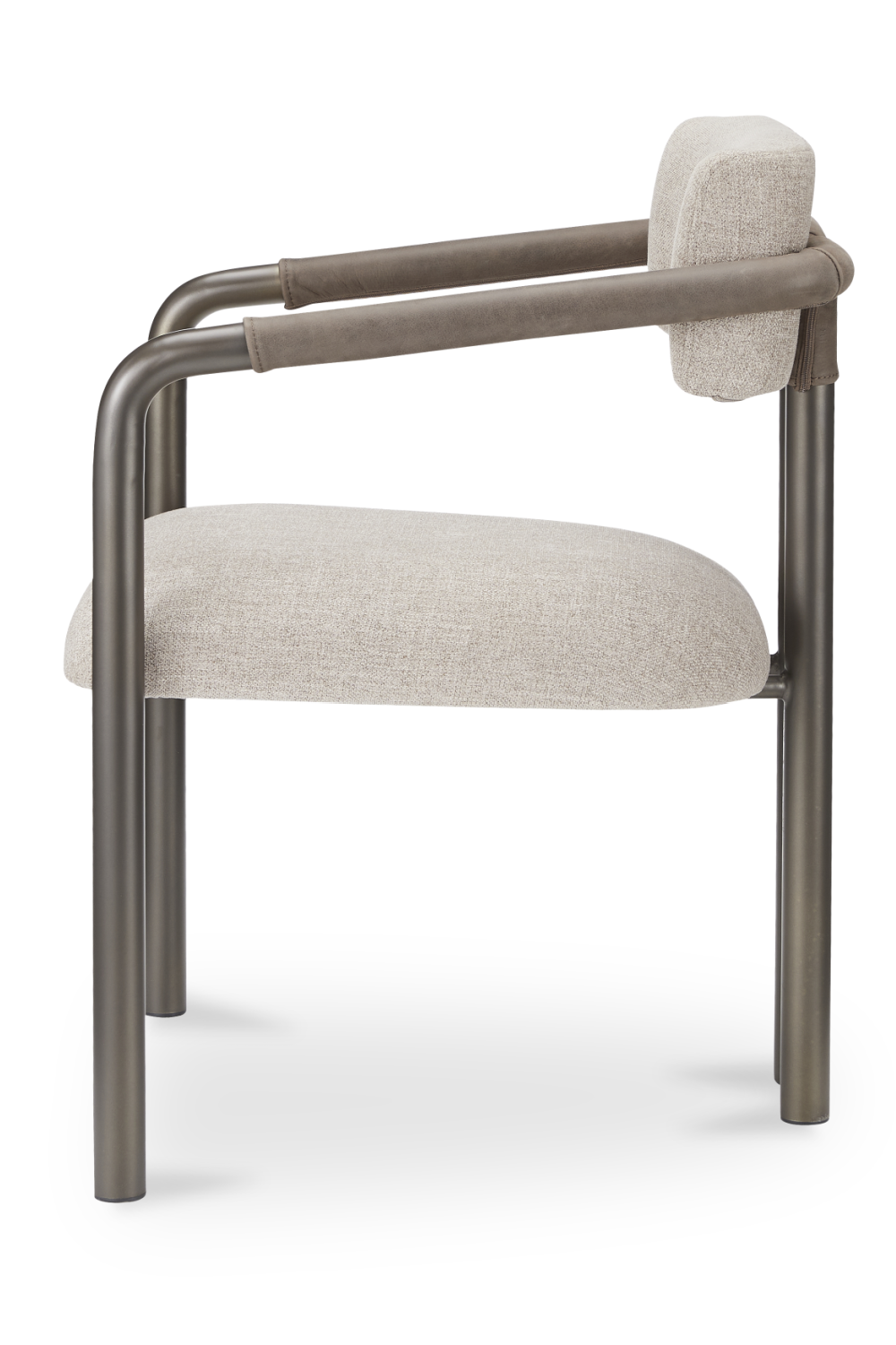 Modern European furniture - Brown Fabric Dining Chair - www.oroa.com