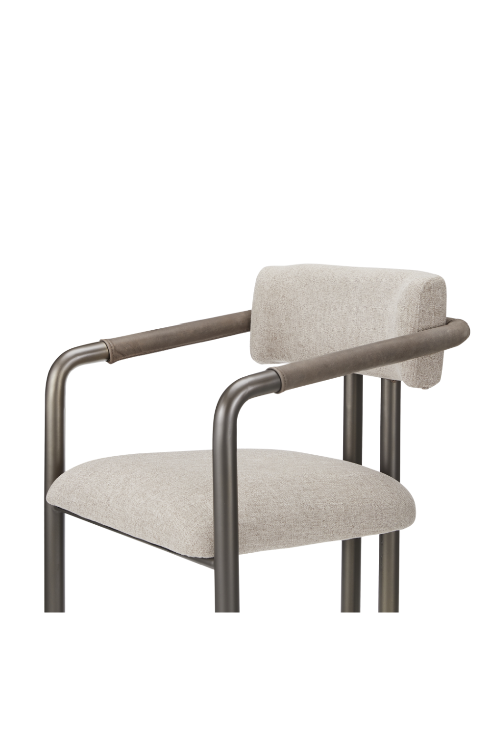 Modern European furniture - Brown Fabric Dining Chair - www.oroa.com