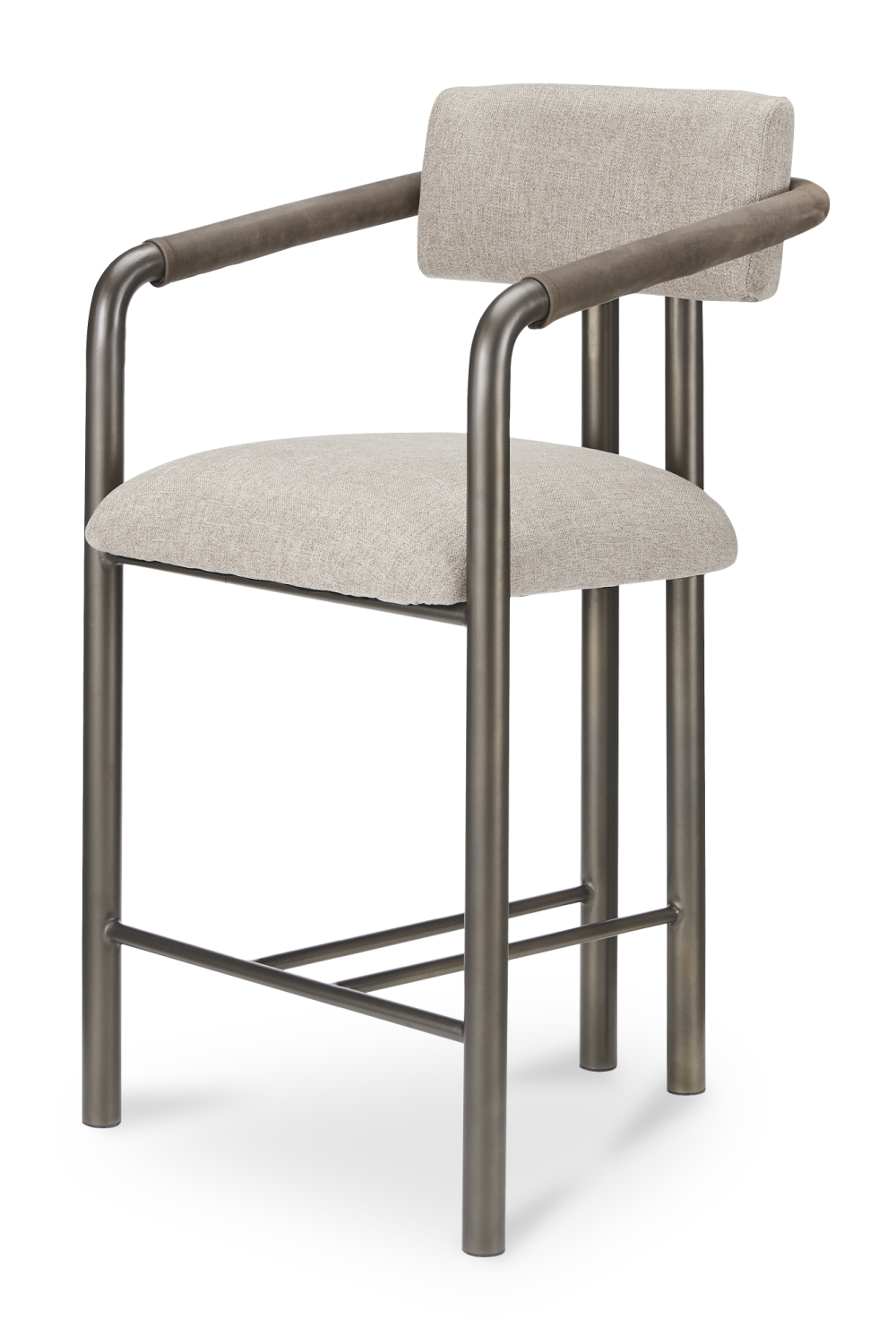 Modern European furniture - Brown Fabric Counter Stool - www.oroa.com