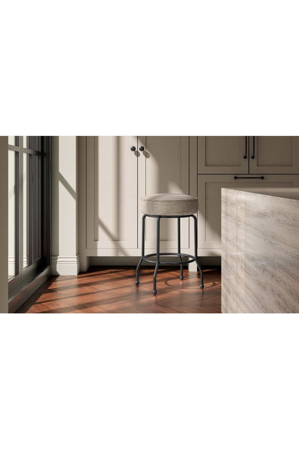 Modern European furniture - Padded Seat Swivel Counter Stool - www.oroa.com