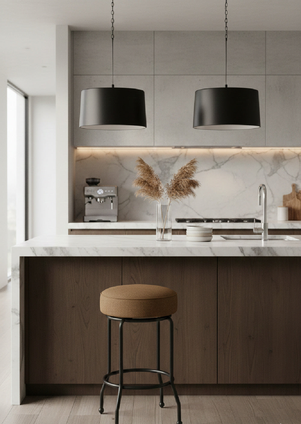 Modern European furniture - Padded Seat Swivel Counter Stool - www.oroa.com
