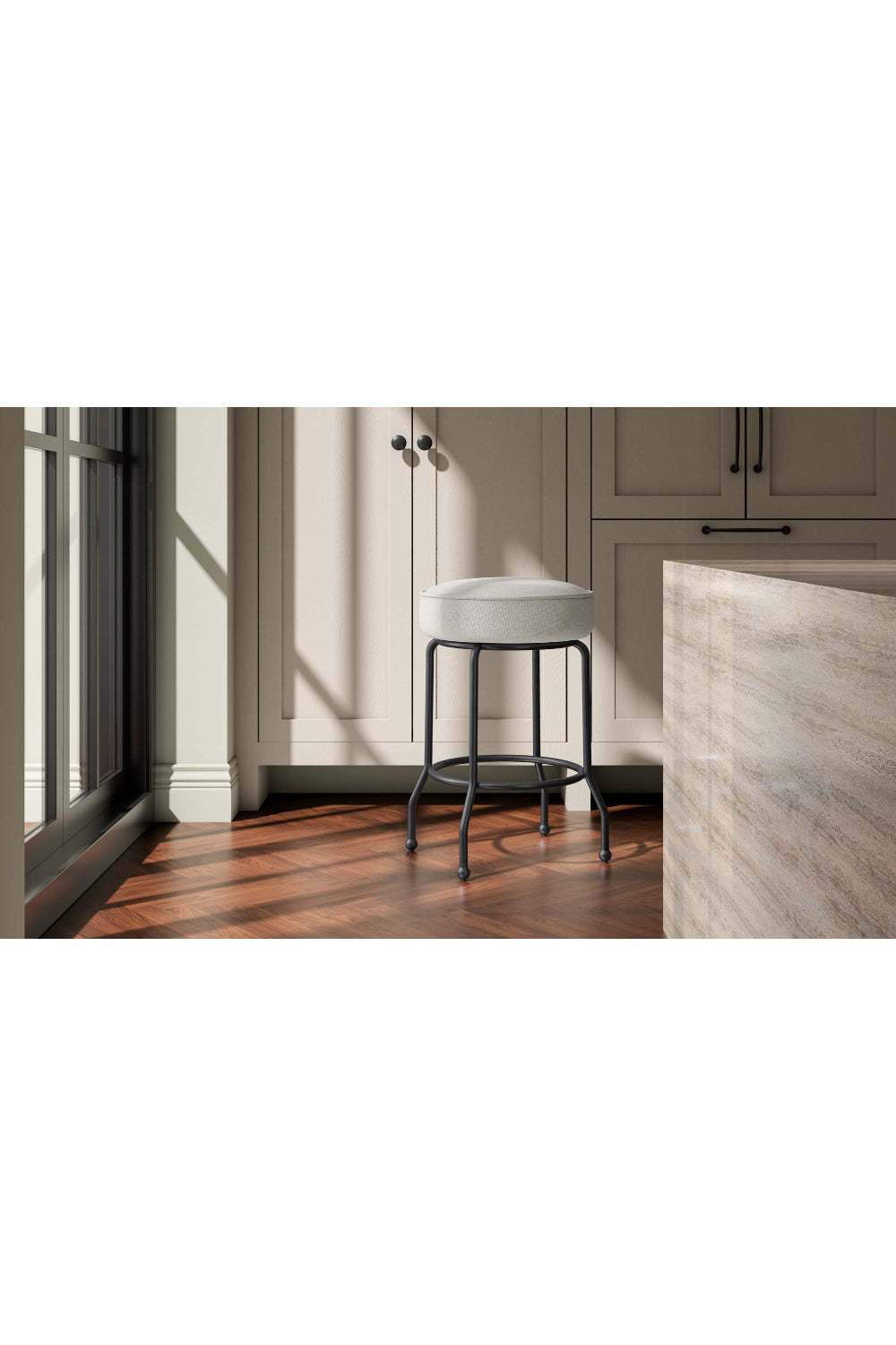 Modern European furniture - Padded Seat Swivel Counter Stool - www.oroa.com