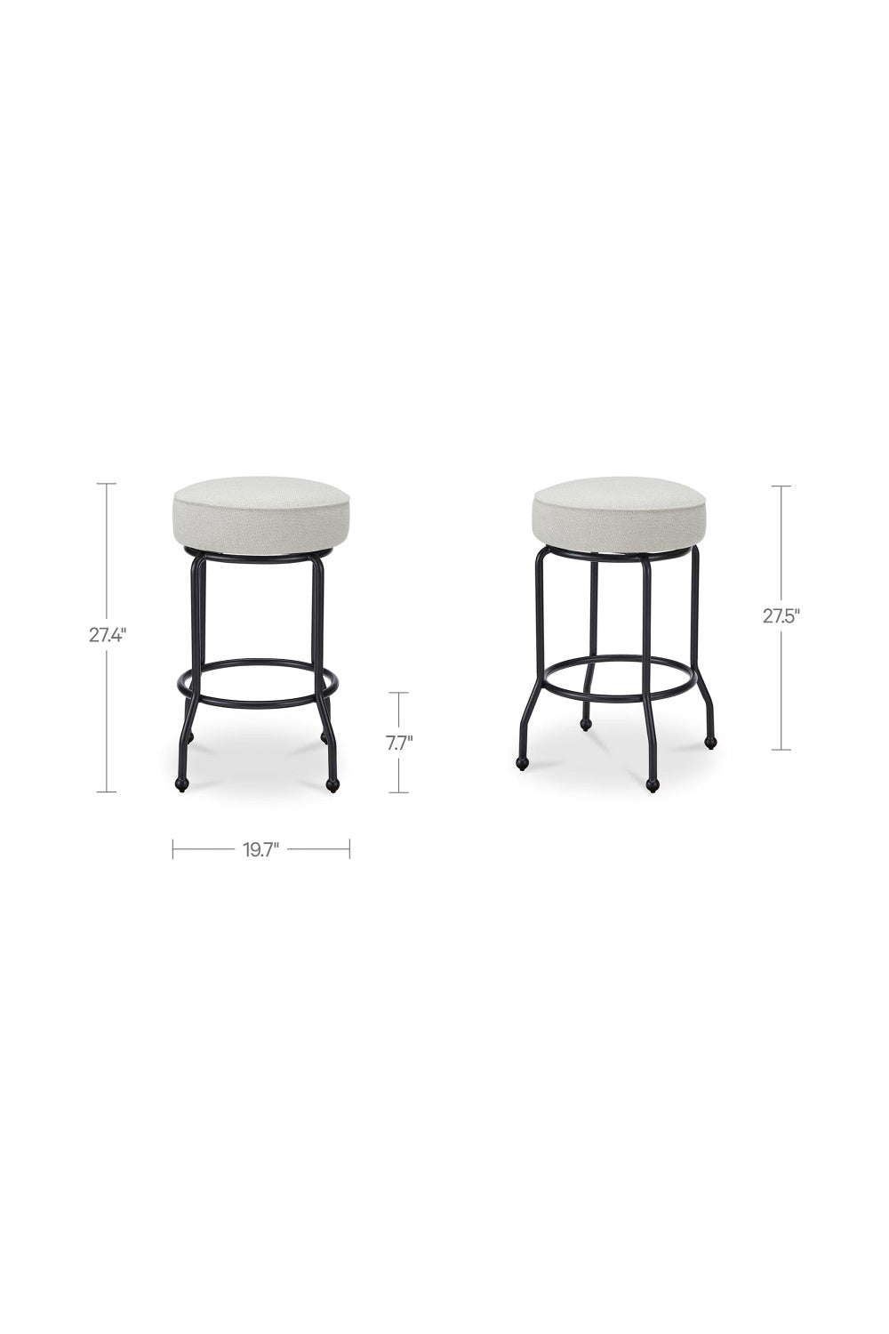 Modern European furniture - Padded Seat Swivel Counter Stool - www.oroa.com