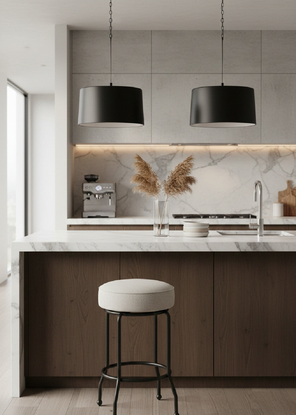 Modern European furniture - Padded Seat Swivel Counter Stool - www.oroa.com