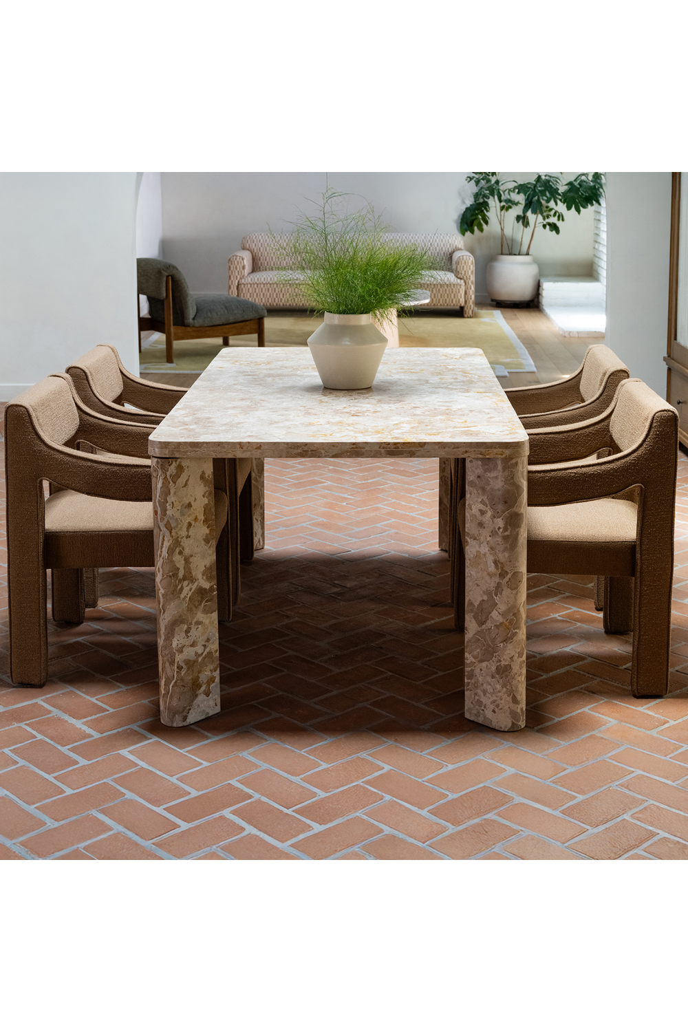 Upholstered Sloped-Arm Dining Chair | Oroa.com