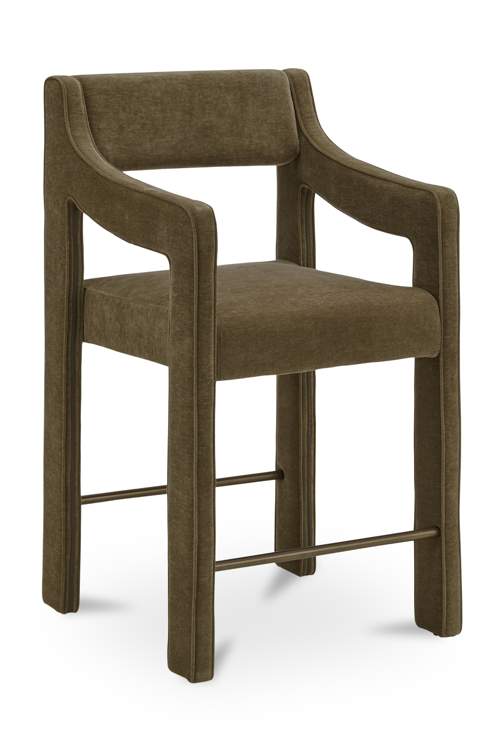 Upholstered Sloped-Arm Counter Stool | Oroa.com