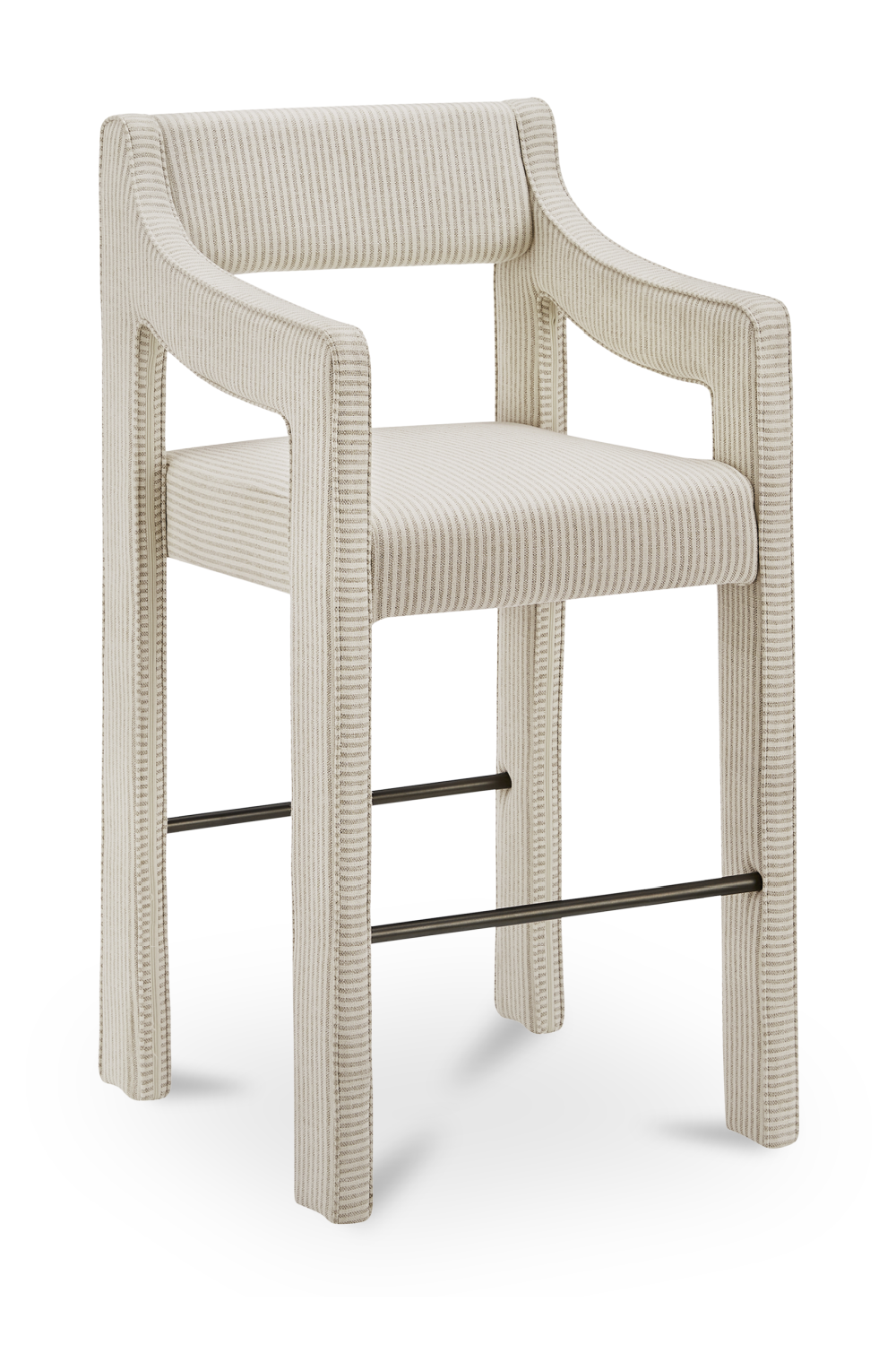 Upholstered Sloped-Arm Counter Stool | Novi Living Elise | Oroa.com