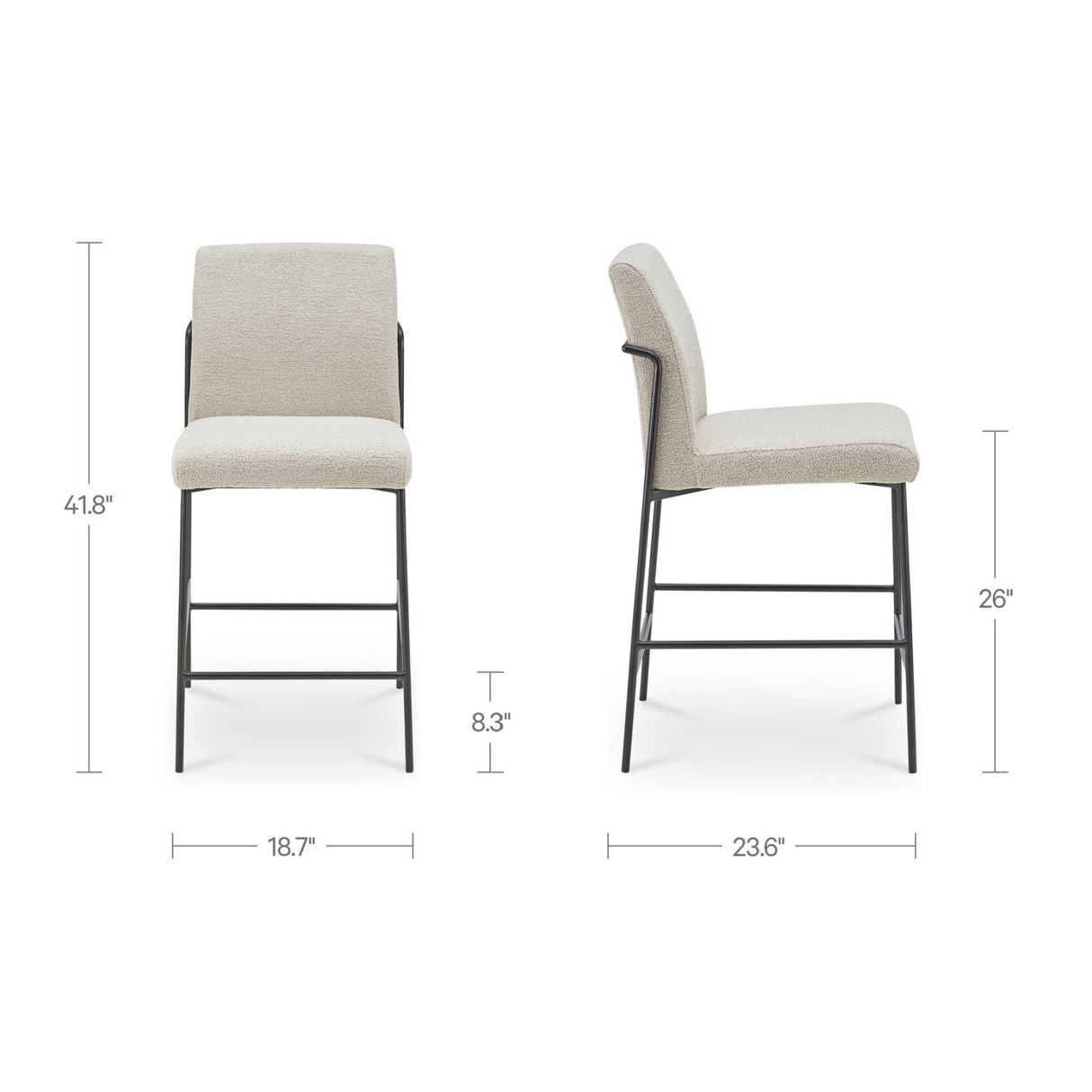 Upholstered Counter Stool | Novi Living Danny
