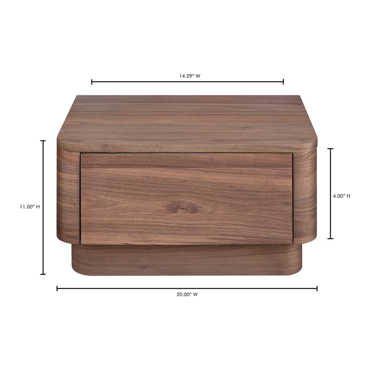 Modern European furniture - 1-Drawer Wooden Nightstand S - www.oroa.com