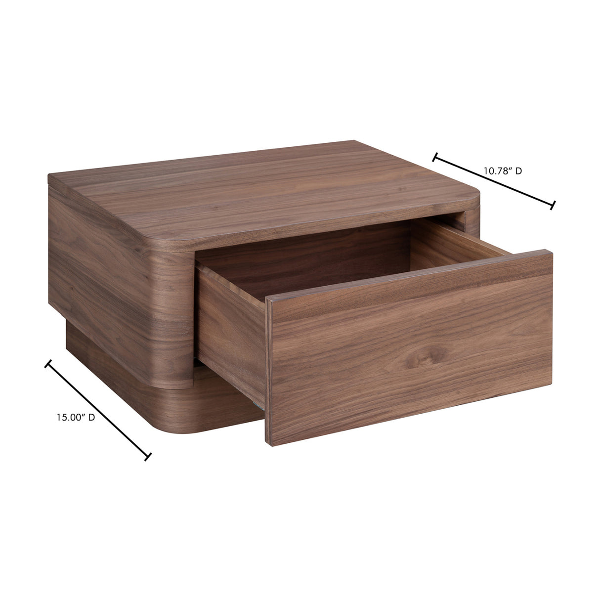 Modern European furniture - 1-Drawer Wooden Nightstand S - www.oroa.com