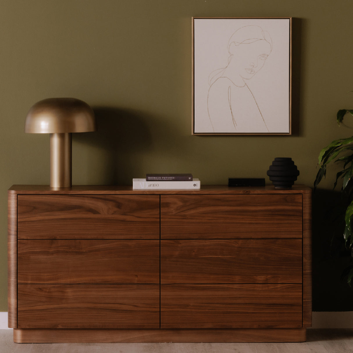 Modern European furniture - 6-Drawer Wooden Dresser - www.oroa.com