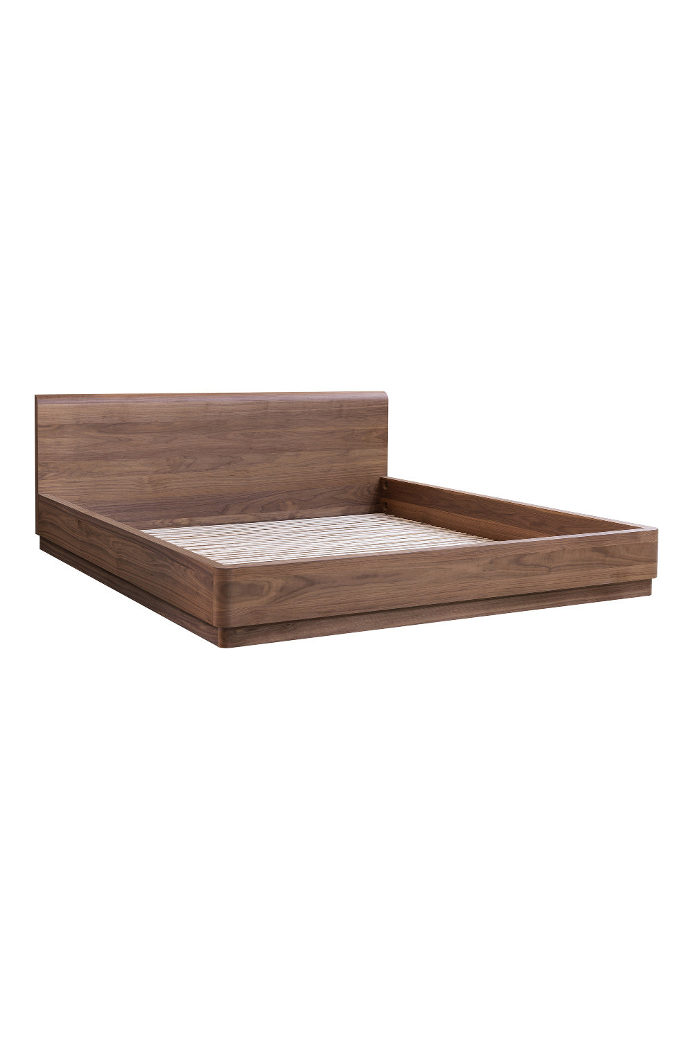 Modern European furniture - Walnut Veneer Bed - www.oroa.com