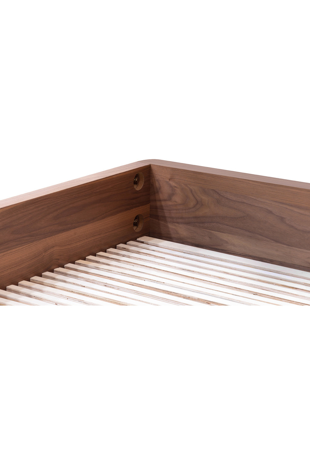 Modern European furniture - Walnut Veneer Bed - www.oroa.com