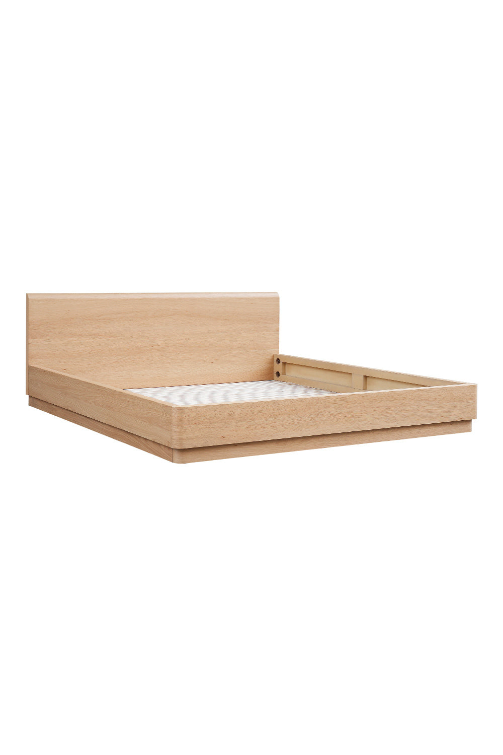 Modern European furniture - Light Oak Scandinavian Bed - www.oroa.com