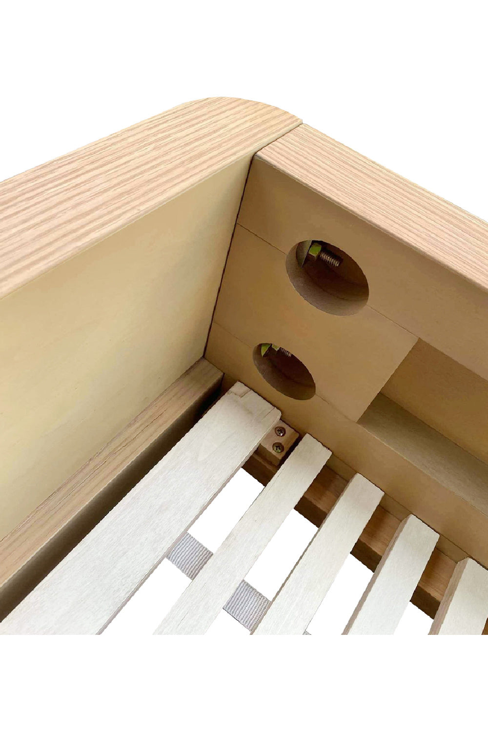 Modern European furniture - Light Oak Scandinavian Bed - www.oroa.com